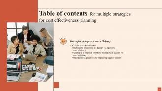 Multiple Strategies For Cost Effectiveness Planning Powerpoint Presentation Slides Content Ready Impressive
