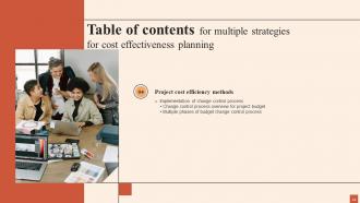 Multiple Strategies For Cost Effectiveness Planning Powerpoint Presentation Slides Image Interactive
