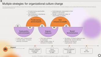 Multiple Strategies For Organizational Culture Change Strategic Leadership To Align Goals Strategy SS V