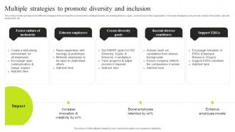 Multiple Strategies To Promote Diversity And Inclusion Minimizing Resistance Strategy SS V
