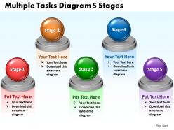 Multiple tasks diagram 5 stages 3