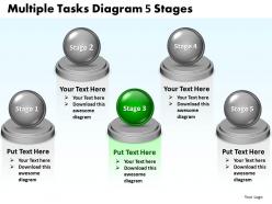 Multiple tasks diagram 5 stages 3