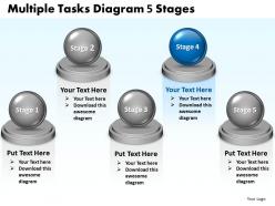 Multiple tasks diagram 5 stages 88