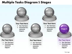 Multiple tasks diagram 5 stages 88