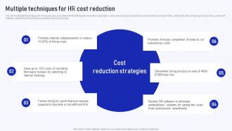 Multiple Techniques For HR Cost Reduction Implementation Of Cost Efficiency Methods For Increasing Business