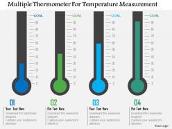 Multiple thermometer for temperature measurement flat powerpoint design