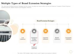 Multiple types of brand extension strategies m2459 ppt powerpoint presentation guidelines