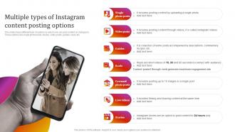 Multiple Types Of Instagram Content Posting Options Instagram Marketing To Grow Brand Awareness