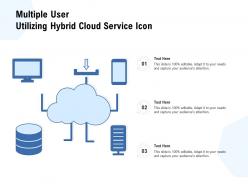 Multiple user utilizing hybrid cloud service icon
