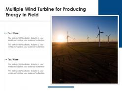 Multiple Wind Turbine For Producing Energy In Field