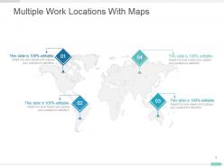 Multiple work locations with maps powerpoint sample design