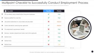 Multipoint Checklist To Successfully Conduct Employment Process