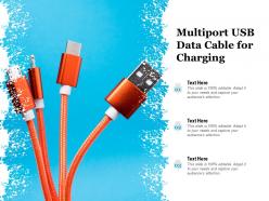 Multiport usb data cable for charging