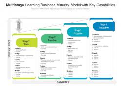 Multistage learning business maturity model with key capabilities