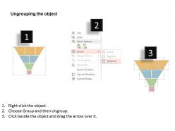 Multistaged funnel diagram for process flow flat powerpoint design