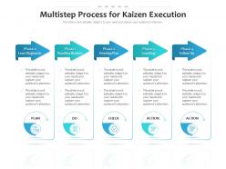 Multistep process for kaizen execution infographic template