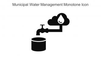 Municipal Water Management Monotone Icon In Powerpoint Pptx Png And Editable Eps Format