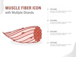 Muscle fiber icon with multiple strands