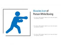 Muscles icon of person while boxing