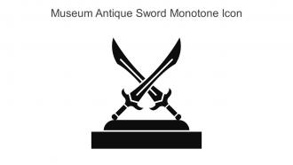 Museum Antique Sword Monotone Icon In Powerpoint Pptx Png And Editable Eps Format