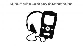 Museum Audio Guide Service Monotone Icon In Powerpoint Pptx Png And Editable Eps Format