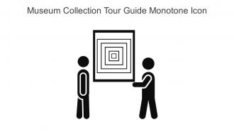 Museum Collection Tour Guide Monotone Icon In Powerpoint Pptx Png And Editable Eps Format