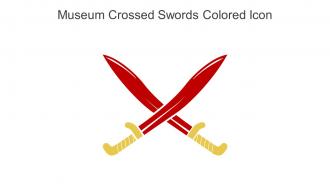 Museum Crossed Swords Colored Icon In Powerpoint Pptx Png And Editable Eps Format