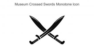 Museum Crossed Swords Monotone Icon In Powerpoint Pptx Png And Editable Eps Format