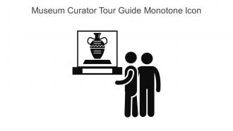 Museum Curator Tour Guide Monotone Icon In Powerpoint Pptx Png And Editable Eps Format