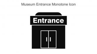 Museum Entrance Monotone Icon In Powerpoint Pptx Png And Editable Eps Format