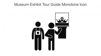 Museum Exhibit Tour Guide Monotone Icon In Powerpoint Pptx Png And Editable Eps Format