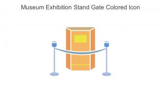 Museum Exhibition Stand Gate Colored Icon In Powerpoint Pptx Png And Editable Eps Format