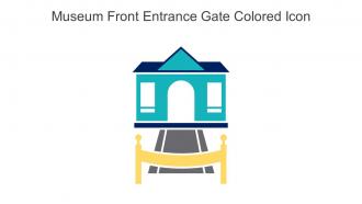 Museum Front Entrance Gate Colored Icon In Powerpoint Pptx Png And Editable Eps Format