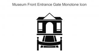 Museum Front Entrance Gate Monotone Icon In Powerpoint Pptx Png And Editable Eps Format