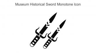Museum Historical Sword Monotone Icon In Powerpoint Pptx Png And Editable Eps Format