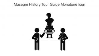 Museum History Tour Guide Monotone Icon In Powerpoint Pptx Png And Editable Eps Format
