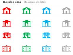 Museum library bank school ppt icons graphics
