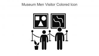 Museum Men Visitor Monotone Icon In Powerpoint Pptx Png And Editable Eps Format