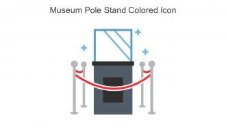 Museum Pole Stand Colored Icon In Powerpoint Pptx Png And Editable Eps Format