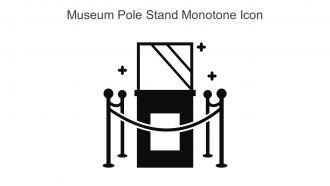Museum Pole Stand Monotone Icon In Powerpoint Pptx Png And Editable Eps Format