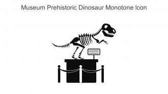 Museum Prehistoric Dinosaur Monotone Icon In Powerpoint Pptx Png And Editable Eps Format