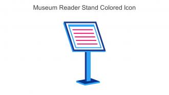 Museum Reader Stand Colored Icon In Powerpoint Pptx Png And Editable Eps Format