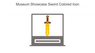 Museum Showcase Sword Colored Icon In Powerpoint Pptx Png And Editable Eps Format