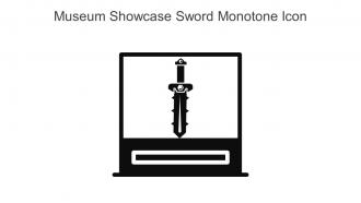 Museum Showcase Sword Monotone Icon In Powerpoint Pptx Png And Editable Eps Format
