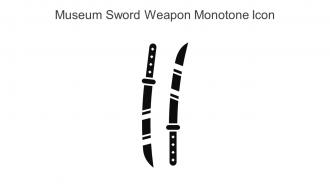 Museum Sword Weapon Monotone Icon In Powerpoint Pptx Png And Editable Eps Format