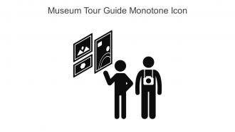 Museum Tour Guide Monotone Icon In Powerpoint Pptx Png And Editable Eps Format