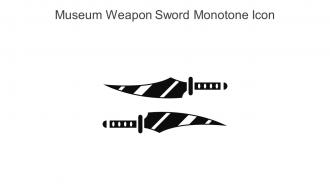 Museum Weapon Sword Monotone Icon In Powerpoint Pptx Png And Editable Eps Format