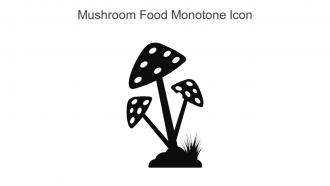 Mushroom Food Monotone Icon In Powerpoint Pptx Png And Editable Eps Format