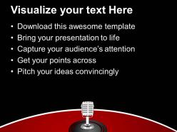 Music broadcasting microphone powerpoint templates ppt themes and graphics 0313
