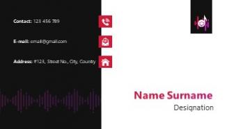 Music Company Business Card Design Template